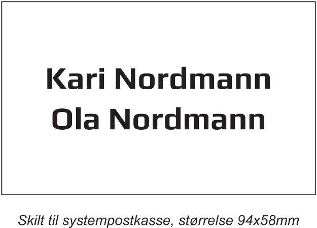 Postkasseskilt for Bergerløkka 10-16