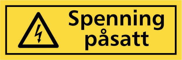 Advarsel: Spenning pï¿½satt