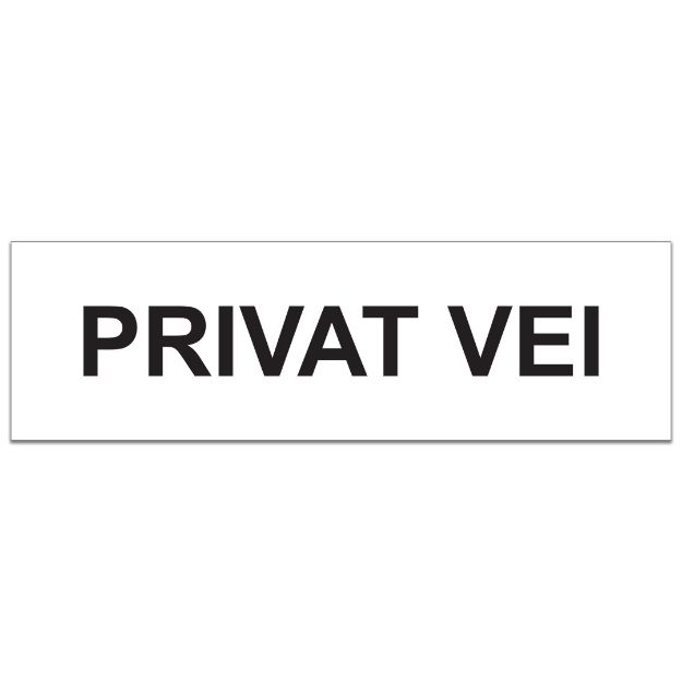 Skilt: Privat vei