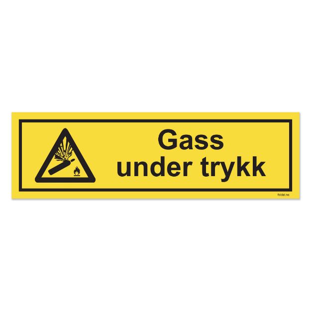 Varselskilt: Gass under trykk