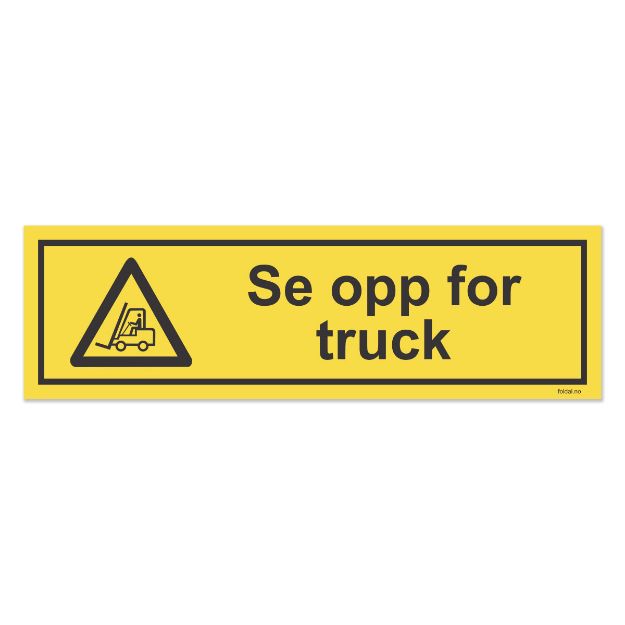 Fareskilt: Se opp for truck