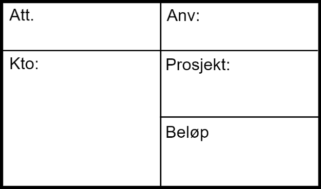 Bilde av Stempel for attestering / kontering av bilag, faktura og dokumenter