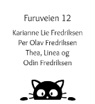 Bilde av Postkasseskilt med navn og kattemotiv