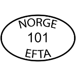 Bilde av Stempel med EFTA-merke og godkjenningsnummer