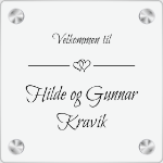 Bilde av Koselig dørskilt med velkommen til, hjerter og navn