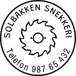 Bilde av Rundt svitrykk med logo og tekst, for merking av treprodukter