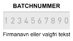 Bilde av Stempel med batchnummer / justerbare tall