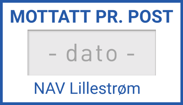 Bilde av Mottatt pr. post stempel for NAV