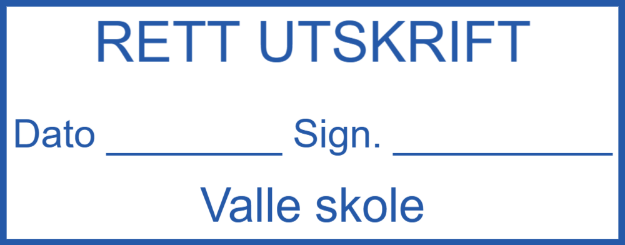 Bilde av Rett utskrift stempel