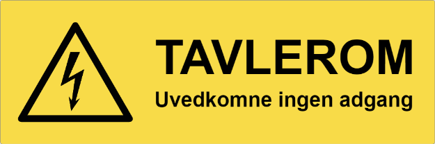 Bilde av Varselskilt: Tavlerom, uvedkomne ingen adgang