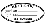 Bilde av Rett kopi stempel ovalt