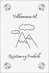 Bilde av Dørskilt med fjellmotiv