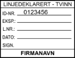 Bilde av Stempel for linjedeklarering - TVINN