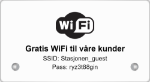 Bilde av Bordskilt i akryl med info om WiFi gjestenett