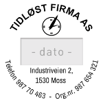 Bilde av Rundt stempel med valgfri tekst og justerbar dato