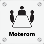 Bilde av Møterom-skilt i akryl