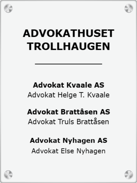 Bilde av Skilt i akryl for advokater