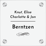 Bilde av Dørskilt i akryl med fornavn og etternavn