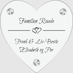 Bilde av Hjerteformet dørskilt i akryl