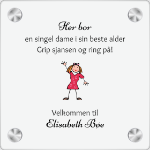 Bilde av Dørskilt: Her bor en singel dame