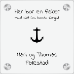 Bilde av Dørskilt: Her bor en fisker