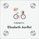 Bilde av Skilt i gaveeske: Koselig skilt med sykkelmotiv