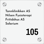 Bilde av Skilt med nummer for glassvegg, m/festetape