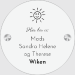 Bilde av Rundt dørskilt i akryl. 