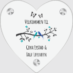 Bilde av Hjerteskilt med koselig motiv