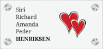 Bilde av Dørskilt i akryl med navn og hjerte