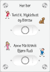 Bilde av Dørskilt med doble ringeklokker til to leiligheter