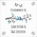 Bilde av Skiltmal i KLAR akryl med koselig design