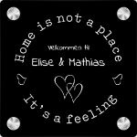 Bilde av Skilt i svart farge med koselig design. Gjøre dine personlige tilpasninger