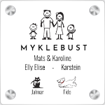 Bilde av Dørskilt med tapefeste til familien