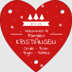 Bilde av Skiltplate med julemotiv, hjerte