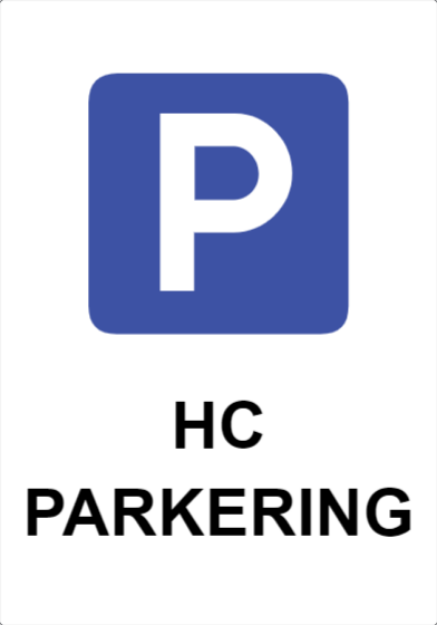 Bilde av HC parkering skilt