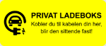 Bilde av Skilt til privat ladeboks - Unngå at uvedkomne bruker din private elbillader