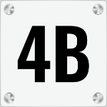 Bilde av Mal på stort husnummerskilt, 25x25cm