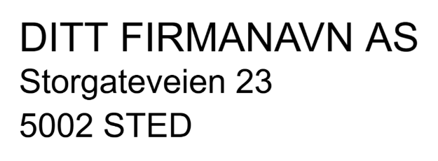 Bilde av Stempel til adressering av konvolutter m.m.