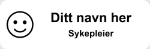 Bilde av Navneskilt med smiley for sykepleier - Med nål eller magnet