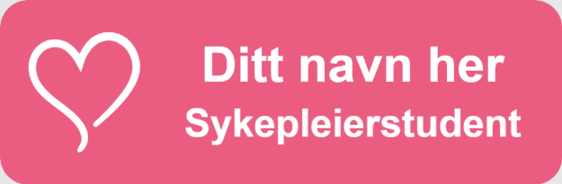 Bilde av Navneskilt med hjerte for sykepleier - Med nål eller magnet